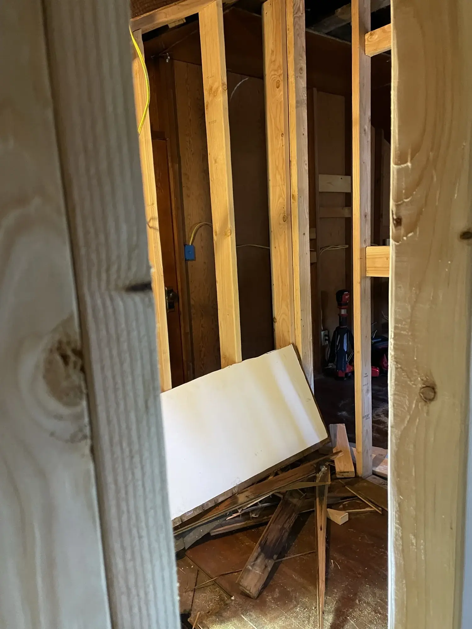 Sister joist + rim board repair
